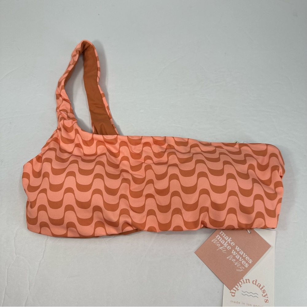 Dippin Daisys Swim Top Women’s Small Cali Bikini New Wave Back Tie NWT - Picture 4 of 13